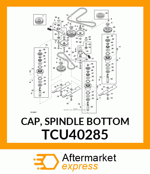 CAP, SPINDLE BOTTOM TCU40285