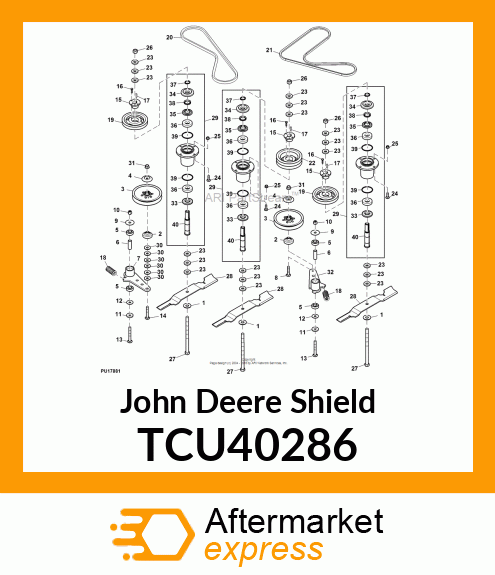 SHIELD, SPINDLE TOP TCU40286