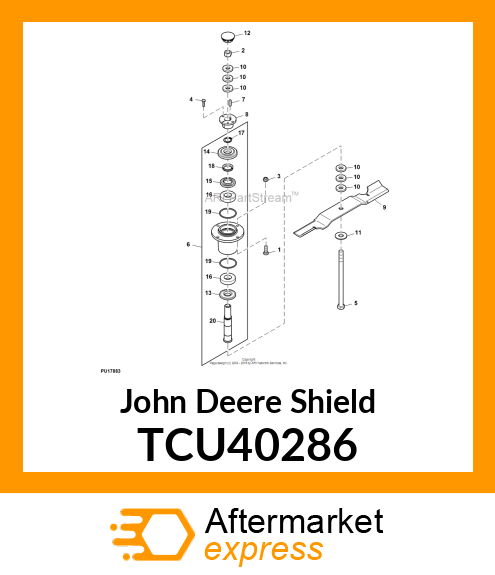 SHIELD, SPINDLE TOP TCU40286