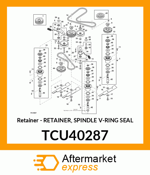 Retainer - RETAINER, SPINDLE V-RING SEAL TCU40287