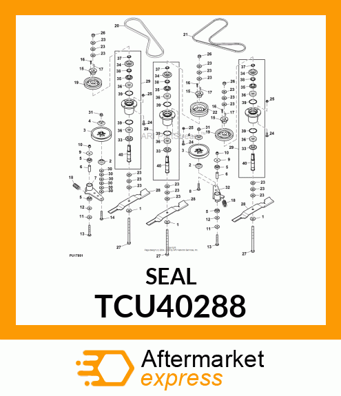 SEAL, SPINDLE V TCU40288