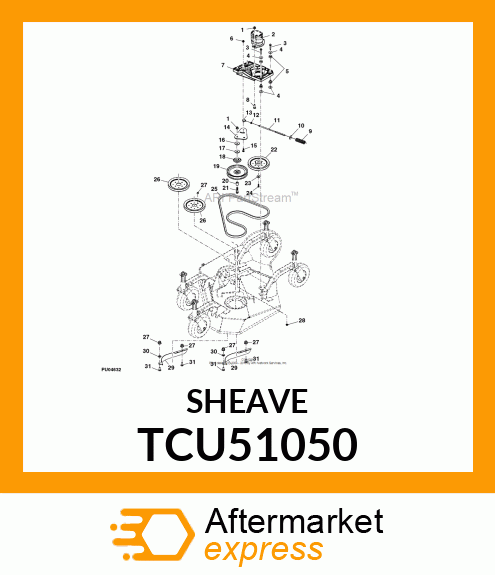 SHEAVE, HC PLATED TCU51050
