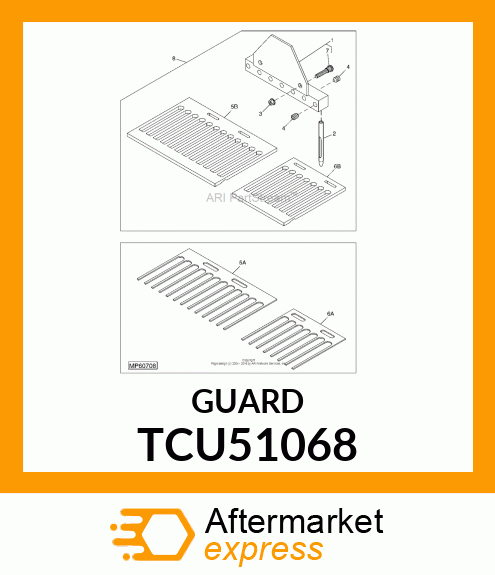 GUARD, TURF MINI TINE INSIDE TCU51068