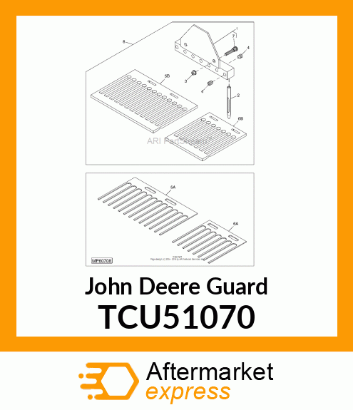 GUARD, TURF MINI TINE INSIDE (LG) TCU51070