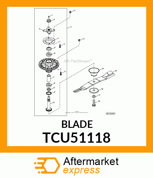 BLADE, 22" TCU51118