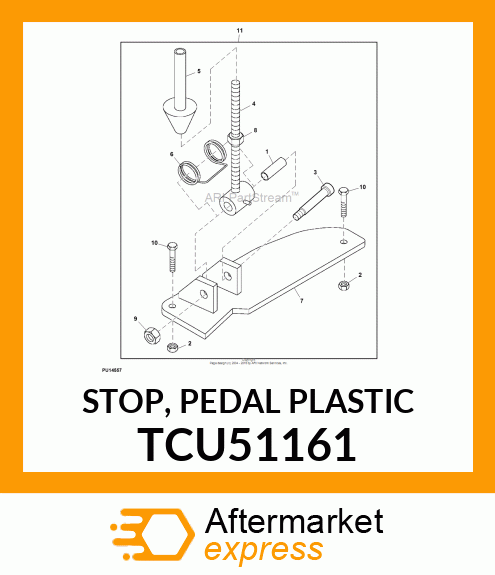 STOP, PEDAL PLASTIC TCU51161