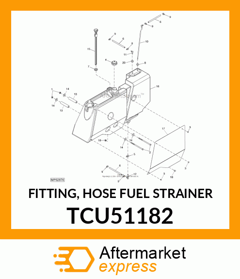 FITTING, HOSE FUEL STRAINER TCU51182