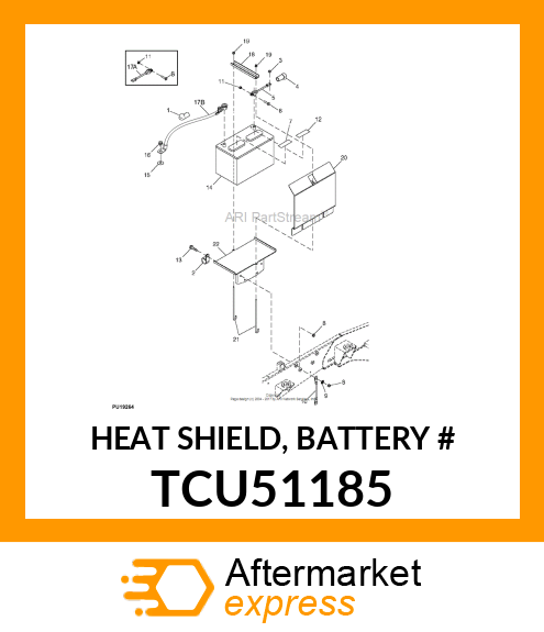 HEAT SHIELD, BATTERY # TCU51185