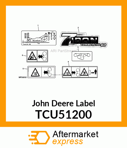 LABEL, 60" 7IRON TCU51200