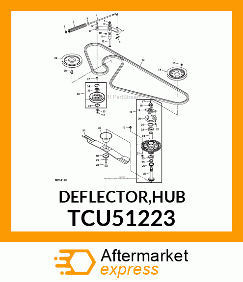 DEFLECTOR,HUB TCU51223