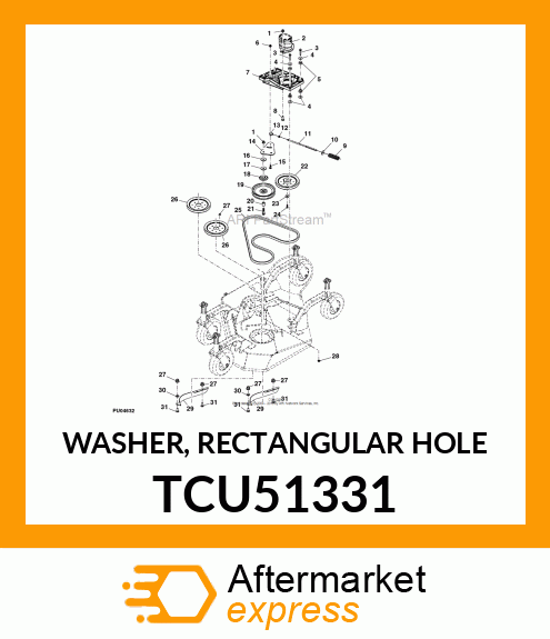 WASHER, RECTANGULAR HOLE TCU51331