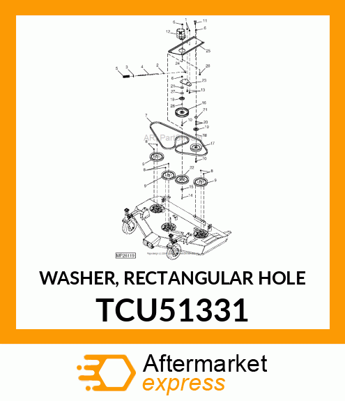 WASHER, RECTANGULAR HOLE TCU51331