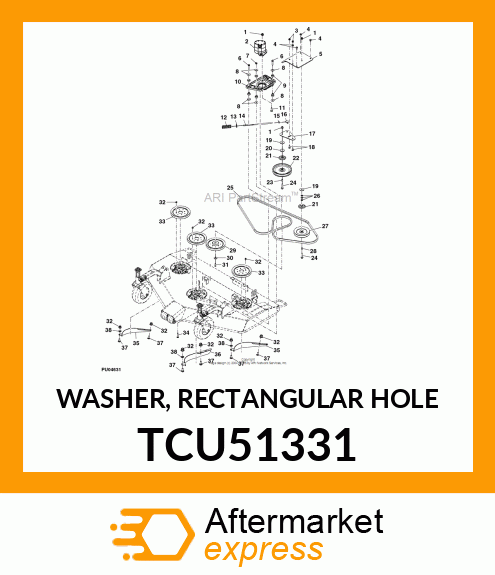 WASHER, RECTANGULAR HOLE TCU51331