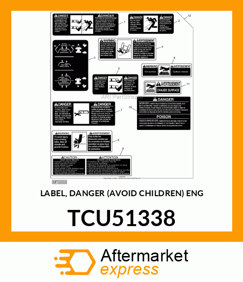 LABEL, DANGER (AVOID CHILDREN) ENG TCU51338