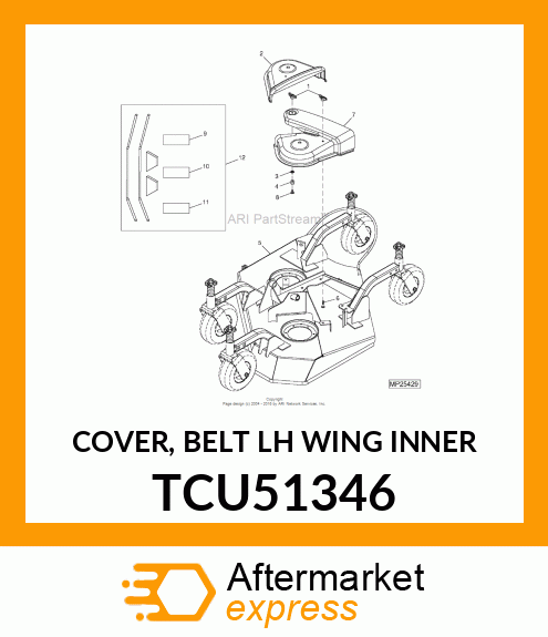 COVER, BELT LH WING INNER TCU51346