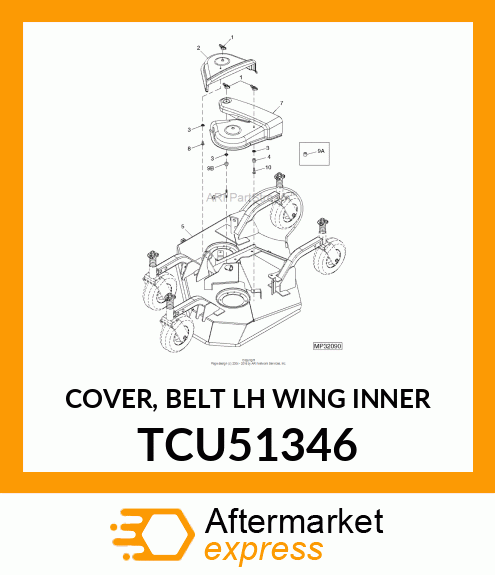 COVER, BELT LH WING INNER TCU51346