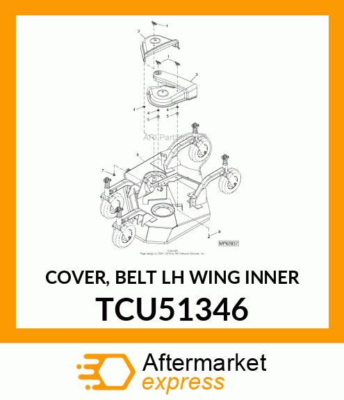 COVER, BELT LH WING INNER TCU51346