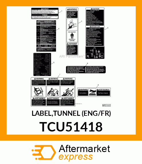 LABEL,TUNNEL (ENG/FR) TCU51418