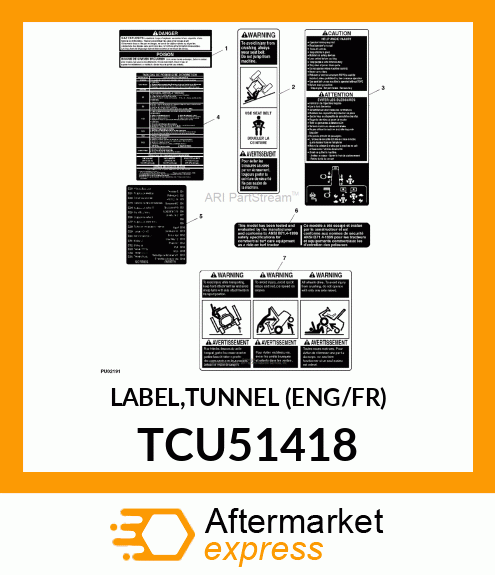 LABEL,TUNNEL (ENG/FR) TCU51418