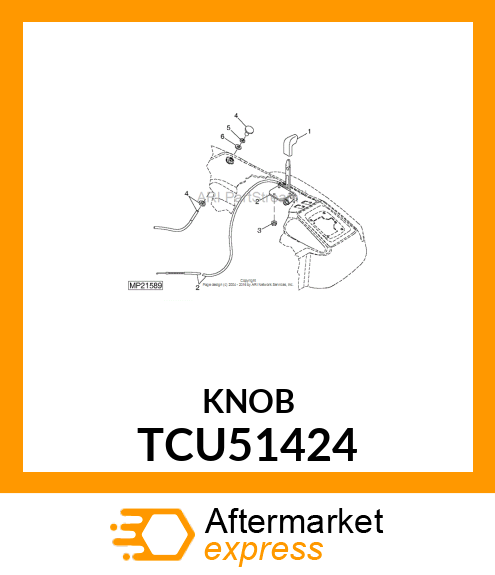 KNOB, THROTTLE TCU51424