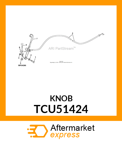 KNOB, THROTTLE TCU51424