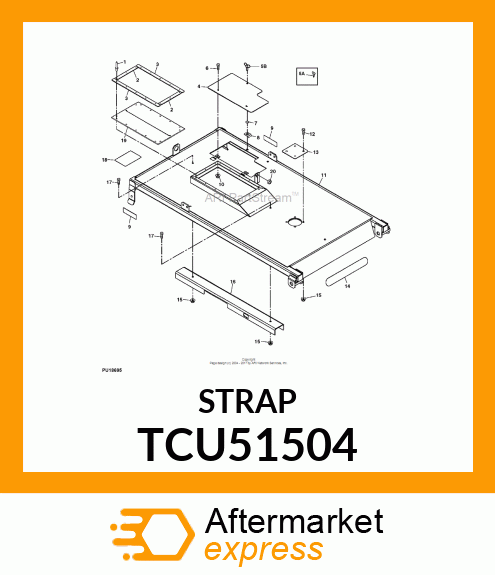 FLANGE, RUBBER SEAL TCU51504