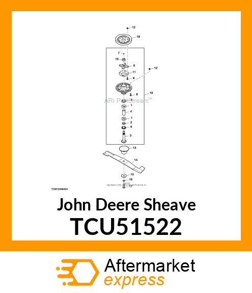 PULLEY, SHEAVE 8IN TCU51522