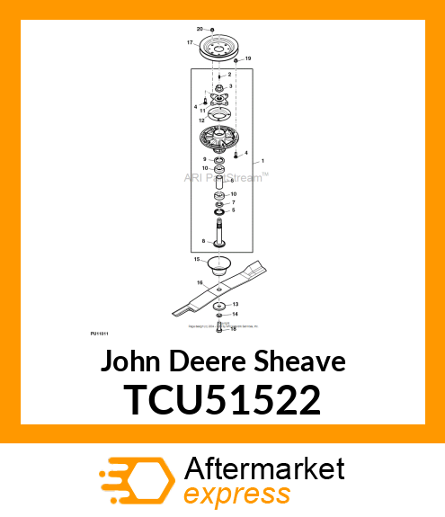 PULLEY, SHEAVE 8IN TCU51522