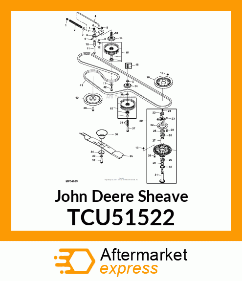 PULLEY, SHEAVE 8IN TCU51522