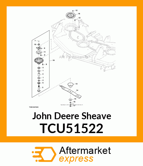 PULLEY, SHEAVE 8IN TCU51522