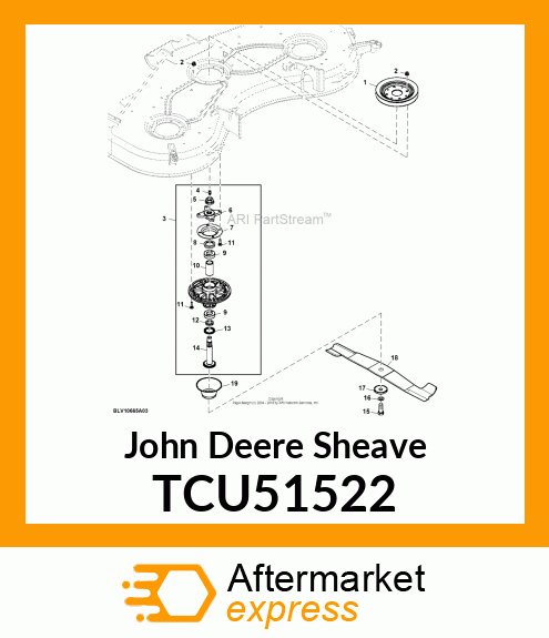 PULLEY, SHEAVE 8IN TCU51522