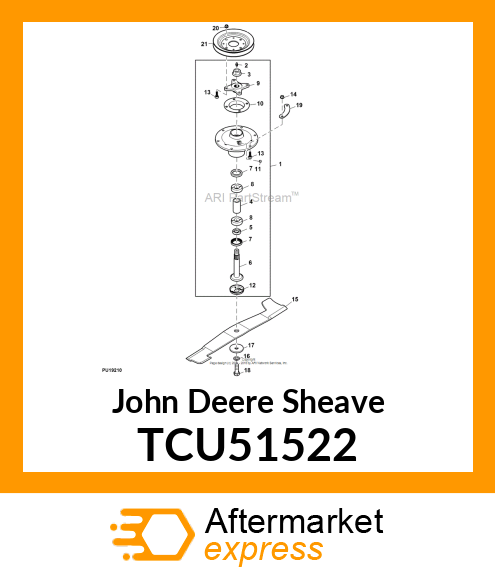 PULLEY, SHEAVE 8IN TCU51522