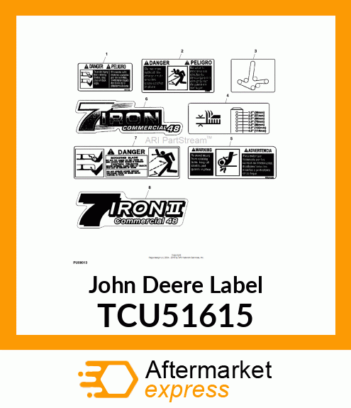 LABEL, 48" 7IRON TCU51615