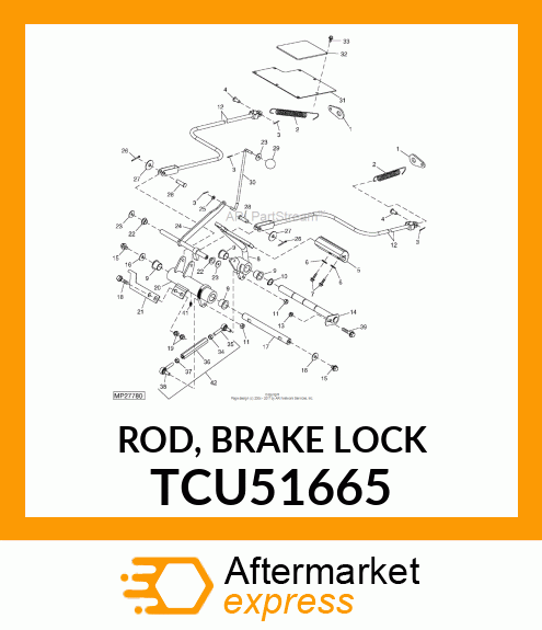 ROD, BRAKE LOCK TCU51665