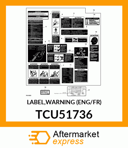 LABEL,WARNING (ENG/FR) TCU51736