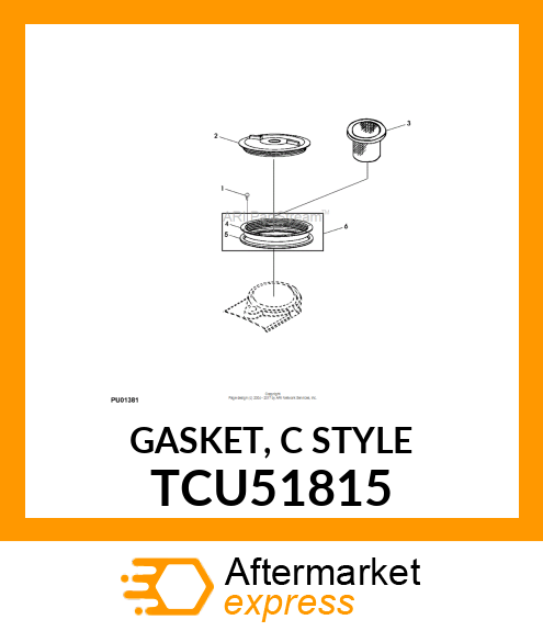 GASKET, C STYLE TCU51815