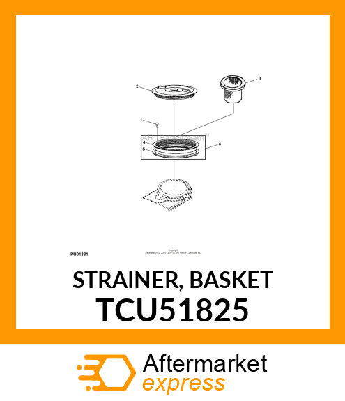 STRAINER, BASKET TCU51825