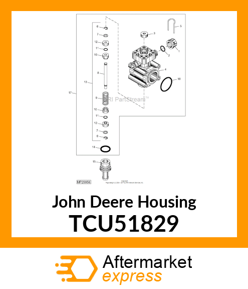 VALVE BODY, 3 WAY TCU51829