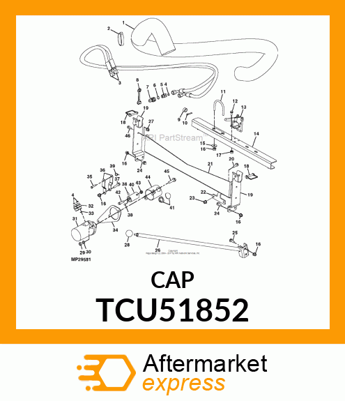 GROMMET, PTO GUARD TCU51852