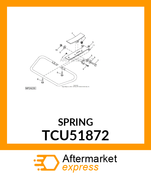 SPRING, RAISE/LOWER BASE TCU51872