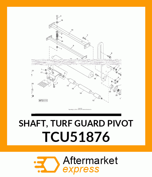 SHAFT, TURF GUARD PIVOT TCU51876