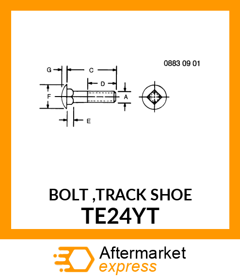 BOLT ,TRACK SHOE TE24YT