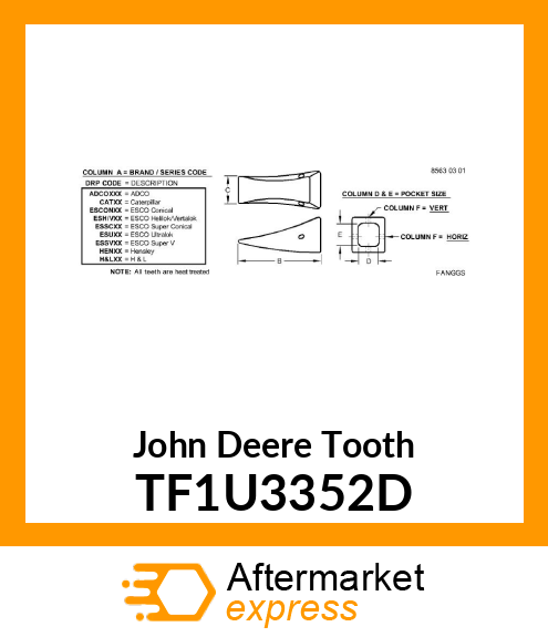 TOOTH, 35 SERIES FANGGS DIGGER TF1U3352D