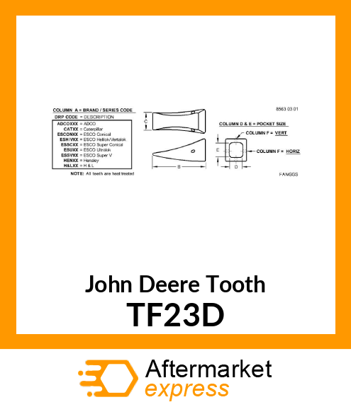 TOOTH, FANGGS TF23D