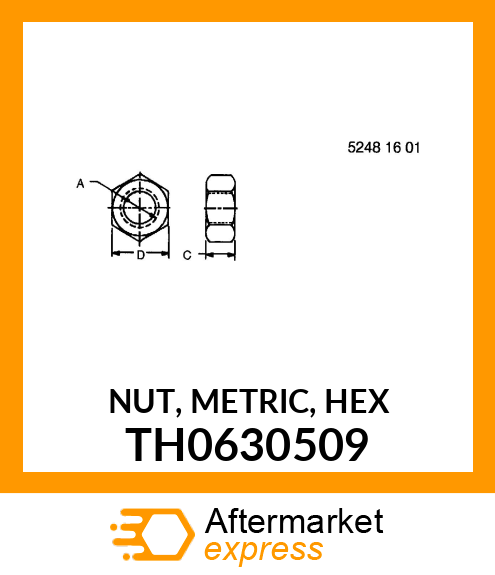 NUT, METRIC, HEX TH0630509