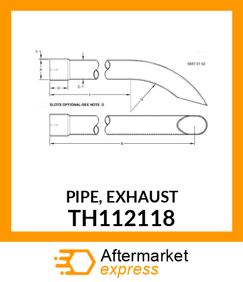 PIPE, EXHAUST TH112118