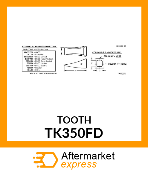 350 SERIES TOOTH TK350FD