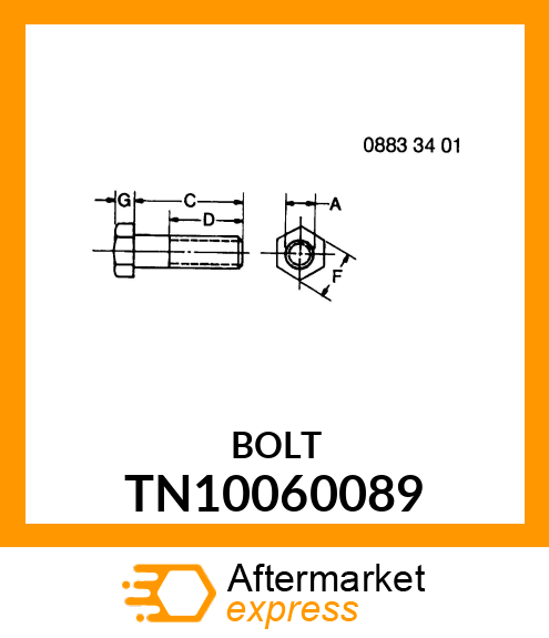 SCREW, HEX HEAD, METRIC TN10060089