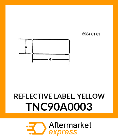 REFLECTIVE LABEL, YELLOW TNC90A0003