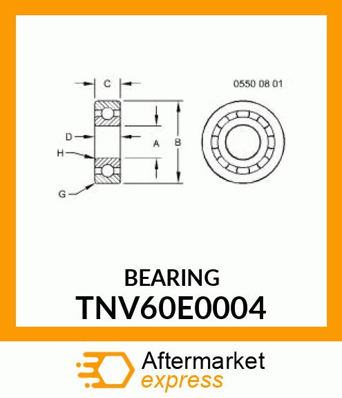 BEARING 62MM DOFFER TNV60E0004